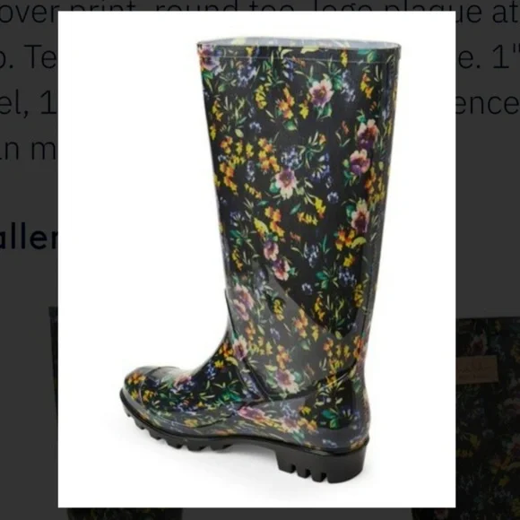 Rainboots Nicole Miller Rainyday Magda Waterproof Boots Last Pair Size 6 - Picture 8 of 8